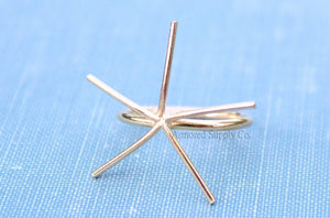 Gold 5 Prong Claw Ring, Raw Stone Ring, Claw Prong Ring Blank, Wholesale Ring, Gold Band Ring, DIY Jewelry, Rose Gold Blank, Jewelry Supply