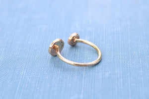 Gold Filled Open Adjustable Bezel Cup Ring blank, Round Cabochon, Breast Milk DIY jewelry supplies, build your own ring, wholesale jewelry