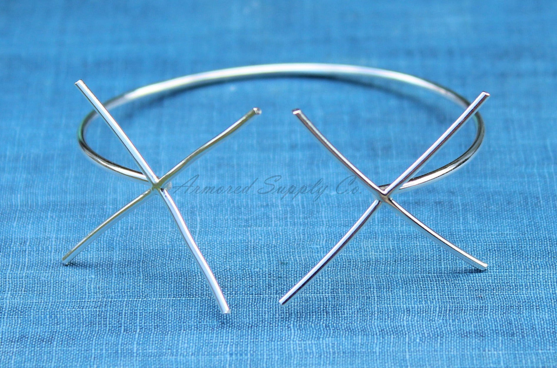 Silver Double Claw Prong Raw Stone Bracelet Blank – Armored Supply Co.