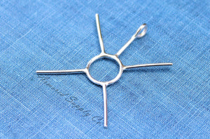 Silver Freeform Claw Prong Raw Stone Pendant Blank, Silver 4 Prong, Wholesale Blanks, Pendant, DIY Jewelry, Silver Blanks, Jewelry Supplies