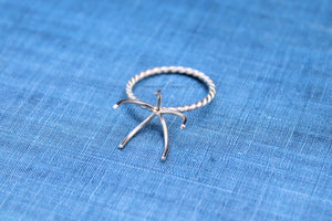 Claw Ring Blank 5 Prong Raw Stone Silver Band, Wholesale Ring, Ring Setting, Design Your Ring, DIY Jewelry, Ring Blanks, Jewelry Supplies