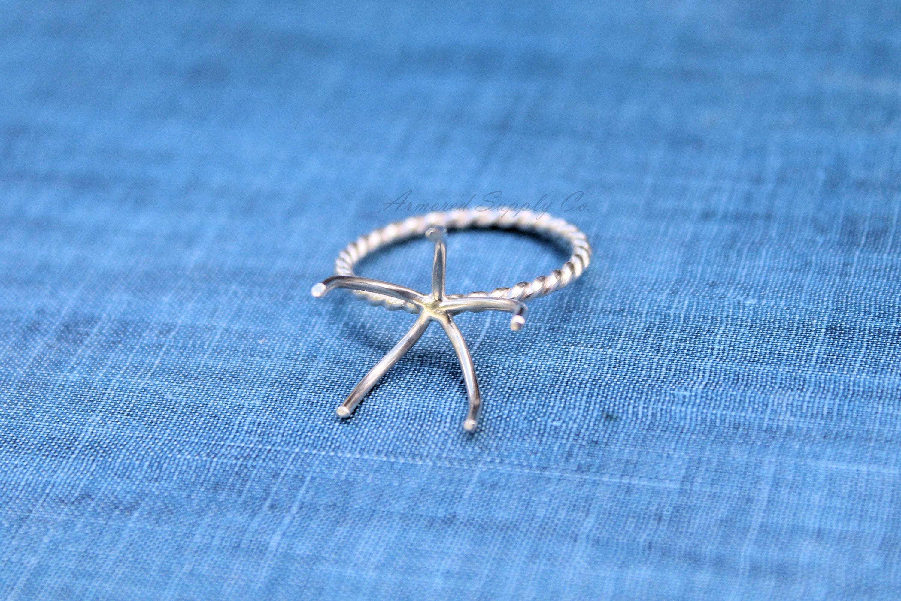 Claw Ring Blank 5 Prong Raw Stone Silver Band, Wholesale Ring, Ring Setting, Design Your Ring, DIY Jewelry, Ring Blanks, Jewelry Supplies