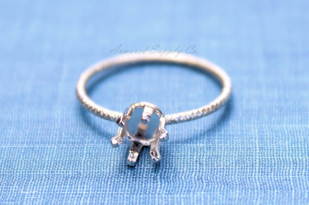 5mm Snap-in Bezel Ring blank, Faceted Ring, Faceted Stone Setting Ring, DIY jewelry supplies, build your ring, wholesale jewelry, diy ring