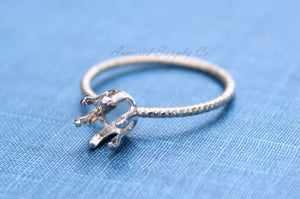6mm Snap-in Bezel Ring blank, Faceted Ring, Faceted Stone Setting Ring, DIY jewelry supplies, build your ring, wholesale jewelry, diy ring