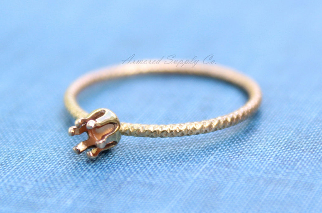 Gold Filled 4mm Snap-in Bezel Ring blank, Faceted Stone Setting Ring, DIY jewelry supplies, build your ring, wholesale jewelry, diy rings