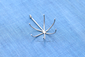 Claw Raw Stone Pendant Blank, Silver 6 Prong, Wholesale Blanks, Silver Pendant, Raw Stones, DIY Jewelry, Silver Blanks, Jewelry Supplies