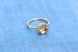 Gold Filled 8mm Crown Bezel Cup Ring blank, Round Cabochon, Cab Breast Milk, jewelry supplies, build your ring, wholesale jewelry, diy ring