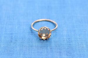Gold Filled 8mm Crown Bezel Cup Ring blank, Round Cabochon, Cab Breast Milk, jewelry supplies, build your ring, wholesale jewelry, diy ring