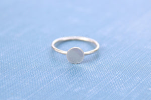 Silver Disc Pad Ring Blank, Round Cabochon, Resin Glue Pad Breast Milk, DIY jewelry supplies, build your ring, wholesale jewelry, diy ring