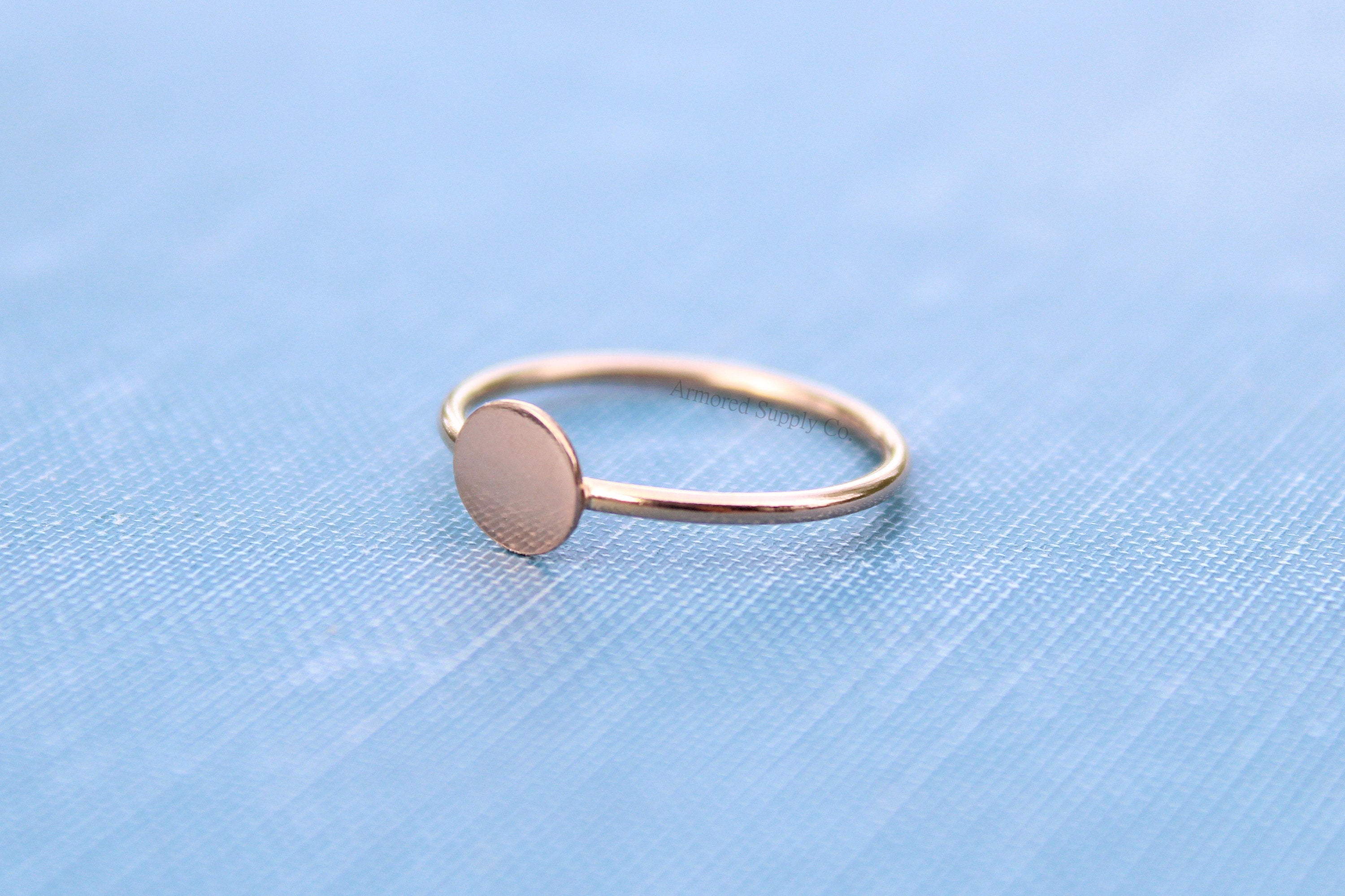 Rose Gold Disc Pad Ring Blank, Round Cabochon, Resin Glue Pad Breast Milk, jewelry supplies, build your ring, wholesale jewelry, diy ring