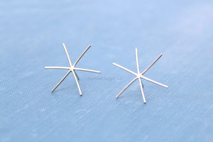 Silver Claw Prong Raw Stone Stud Earring Blanks, 6 Prong Setting, Wholesale Blanks, Earrings, DIY Jewelry, Silver Blanks, Jewelry Supplies