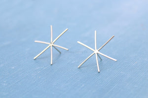 Silver Claw Prong Raw Stone Stud Earring Blanks, 6 Prong Setting, Wholesale Blanks, Earrings, DIY Jewelry, Silver Blanks, Jewelry Supplies