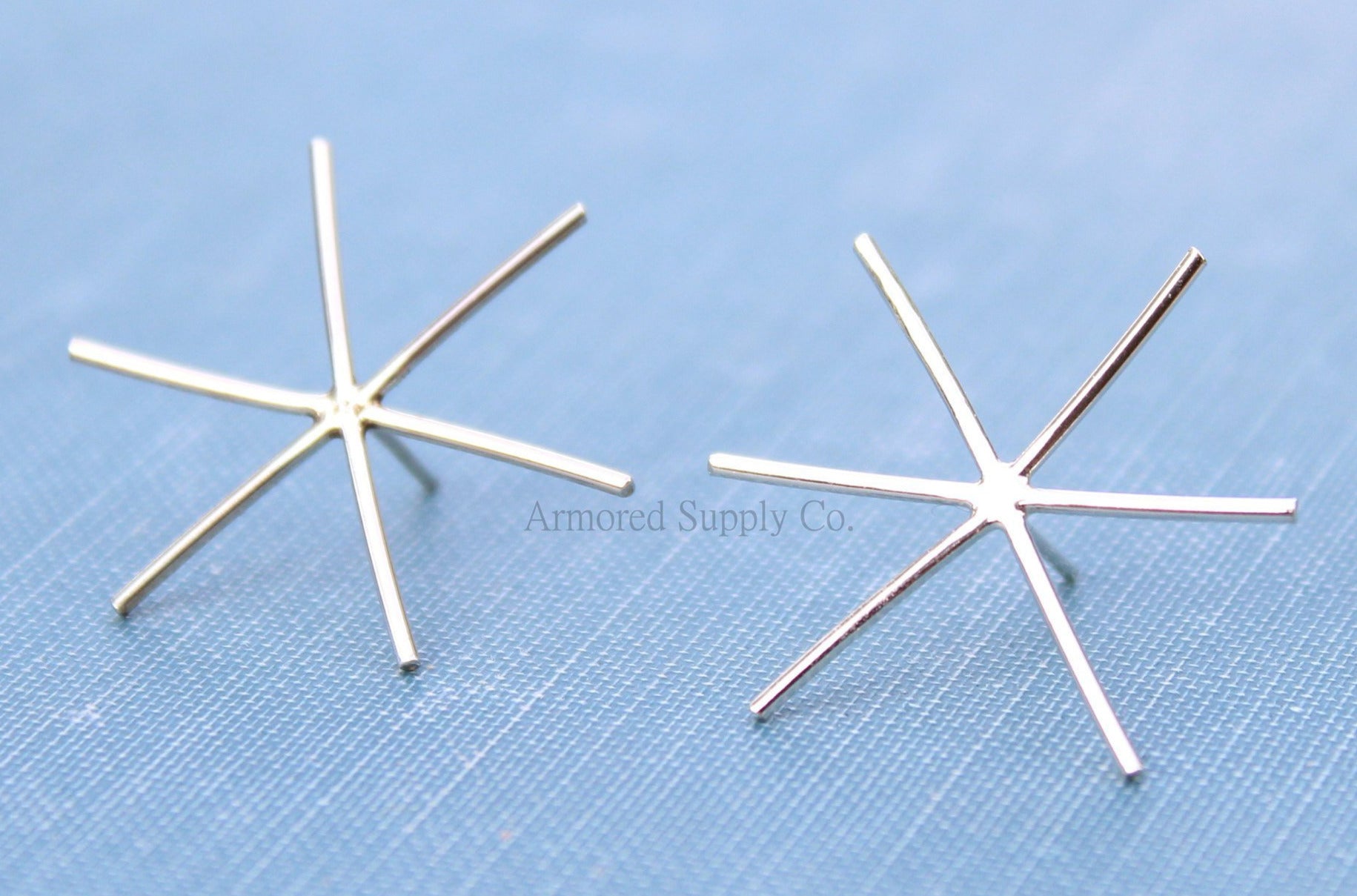 Silver Claw Prong Raw Stone Stud Earring Blanks, 6 Prong Setting, Wholesale Blanks, Earrings, DIY Jewelry, Silver Blanks, Jewelry Supplies
