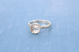 Floral #1 Crown Bezel Cup Ring blank, Round Cabochon, Cab Breast Milk, diy jewelry supplies, build your ring, wholesale jewelry, diy ring