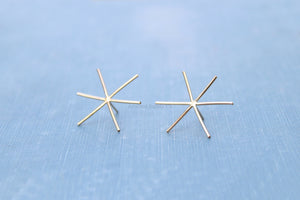Gold Claw Prong Raw Stone Stud Earring Blanks, 6 Prong Setting, Wholesale Blanks, Gold Raw Stones, DIY Jewelry, Blanks, Jewelry Supplies