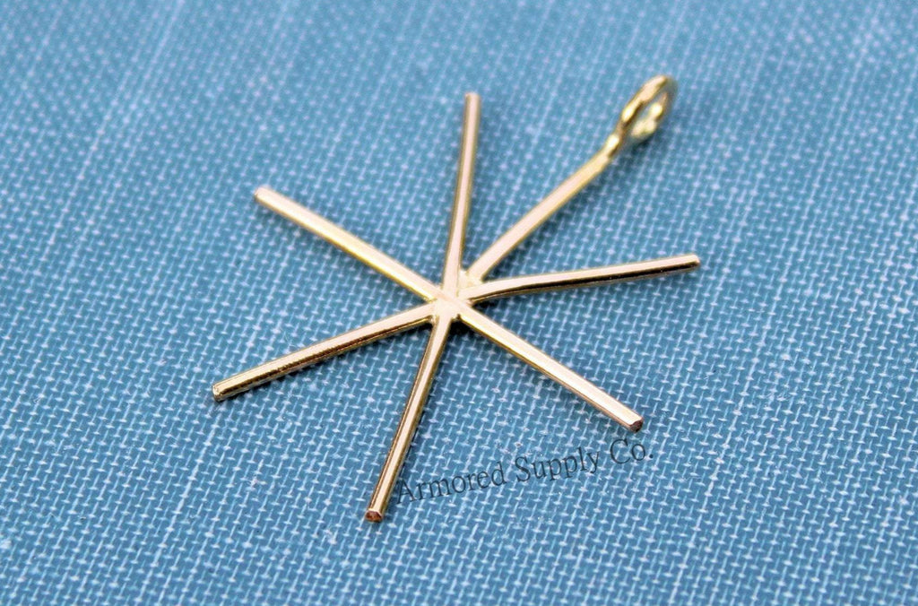 Gold Filled 6 Prong Claw Raw Stone Pendant Blank, Wholesale Blanks, Rose Gold Pendant, Pendant, DIY Jewelry, Gold Blank, Jewelry Supplies