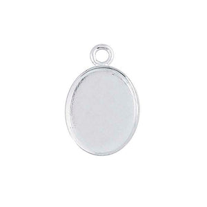 Oval Bezel Pendant Blank, Mounting, Wholesale Blanks, Silver Bezel Pendant Setting, DIY Jewelry, Silver charm Blanks, Jewelry Supplies