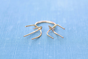 Gold Claw Prong Ring Blank, Adjustable Open Ring Band, Double Claw Prong Ring Blank, Wholesale Silver Ring, DIY Jewelry, Jewelry Supplies