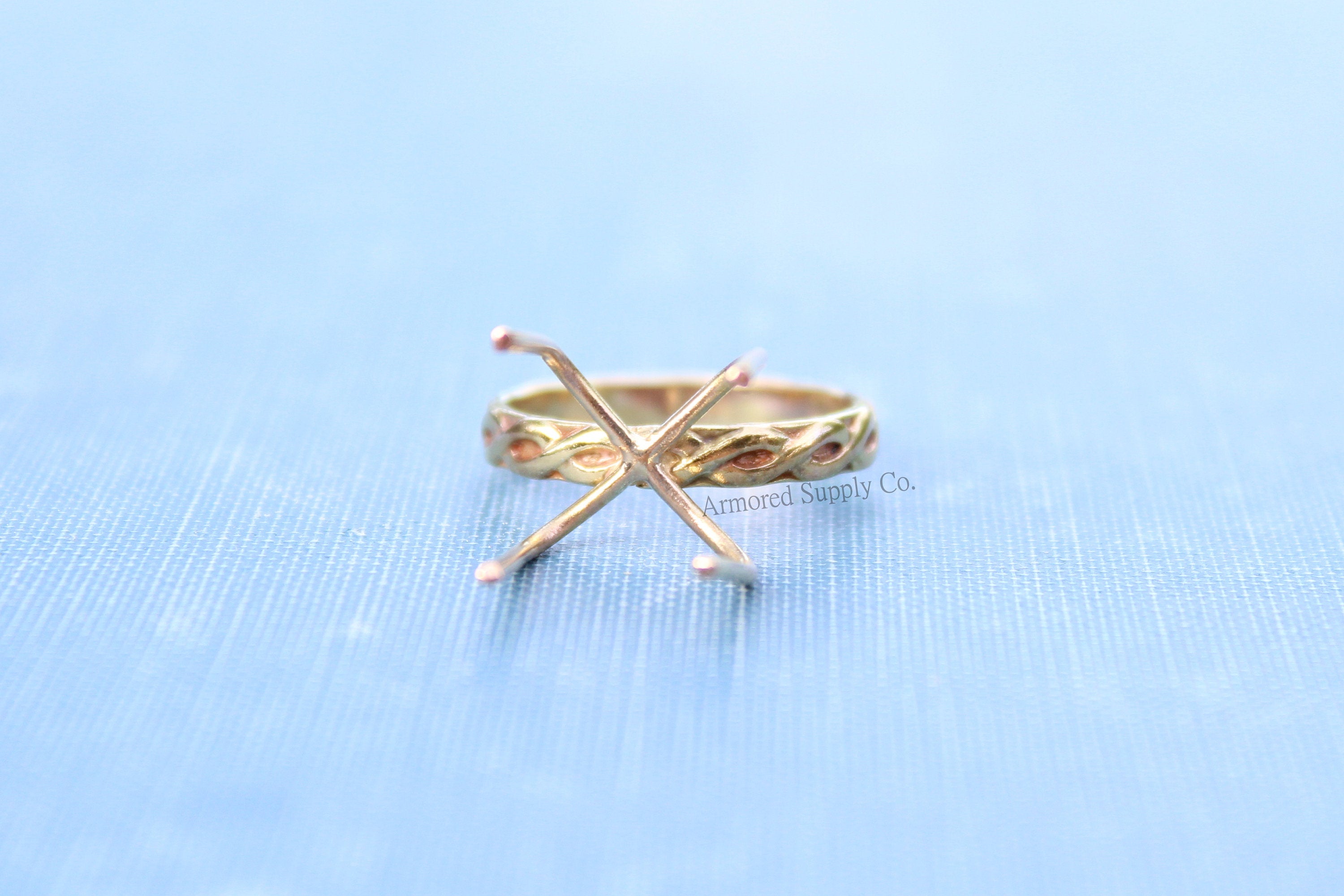 Gold Infinity Claw Prong Ring Blank, Raw Stone Claw Ring Setting, Celtic Ring, Wholesale Ring, Design Ring, DIY Jewelry, Jewelry Supplies