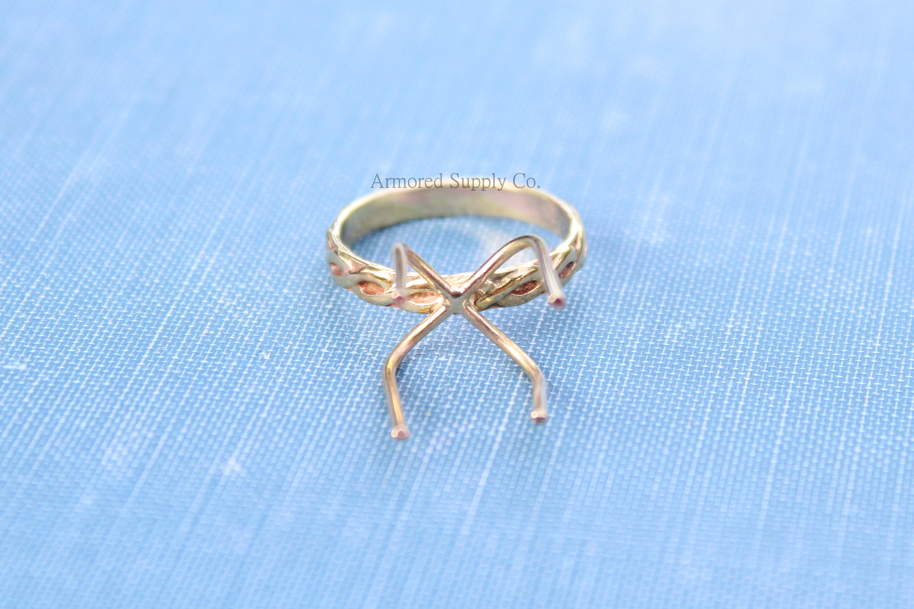 Gold Infinity Claw Prong Ring Blank, Raw Stone Claw Ring Setting, Celtic Ring, Wholesale Ring, Design Ring, DIY Jewelry, Jewelry Supplies