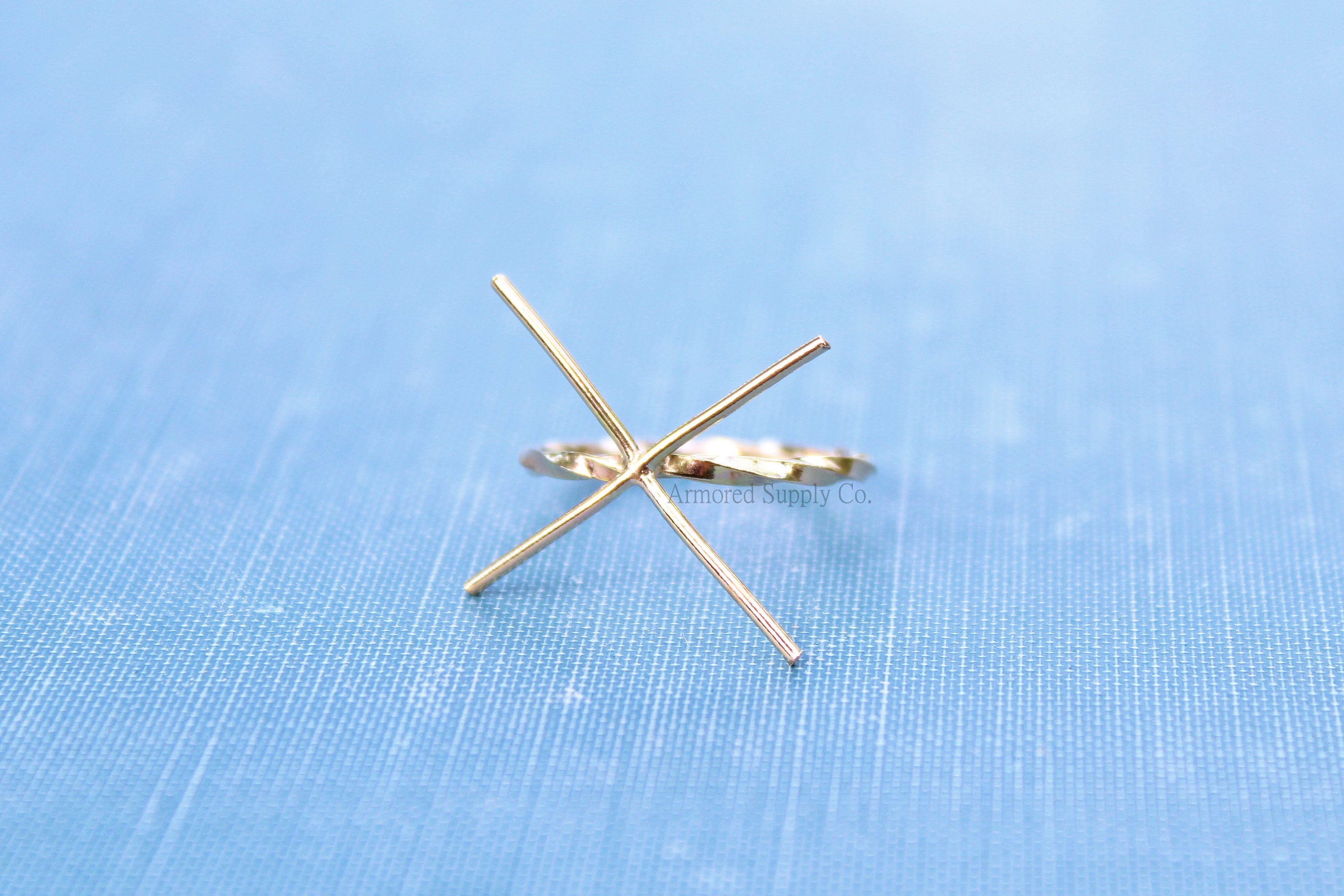 Gold Claw Ring Blank, Twist Band, 4 Prong Gold Band, Raw Stone Setting, Wholesale Rings, DIY Jewelry, Gold Ring Blanks, Jewelry Supplies