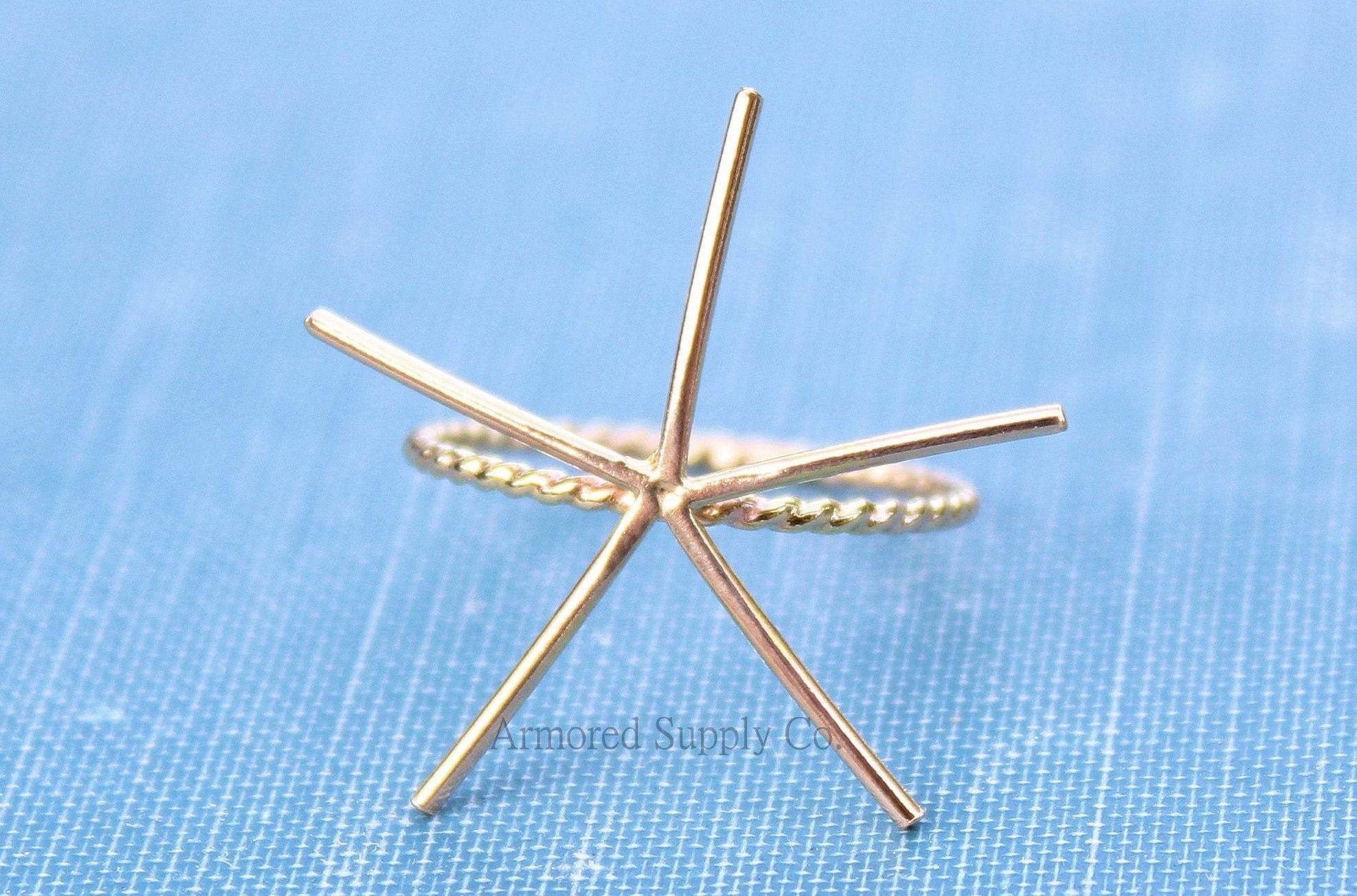 Gold Claw Rope Ring Blank, 5 Prong Raw Stone, Ring Setting, Wholesale Ring, Design Your Ring, DIY Jewelry, Ring Blanks, Jewelry Supplies