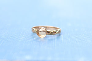 Gold Celtic Infinity Bezel Cup Ring blank, Round Cabochon, Cabochon, Resin Pad, DIY jewelry supplies, build your ring, wholesale jewelry 6mm