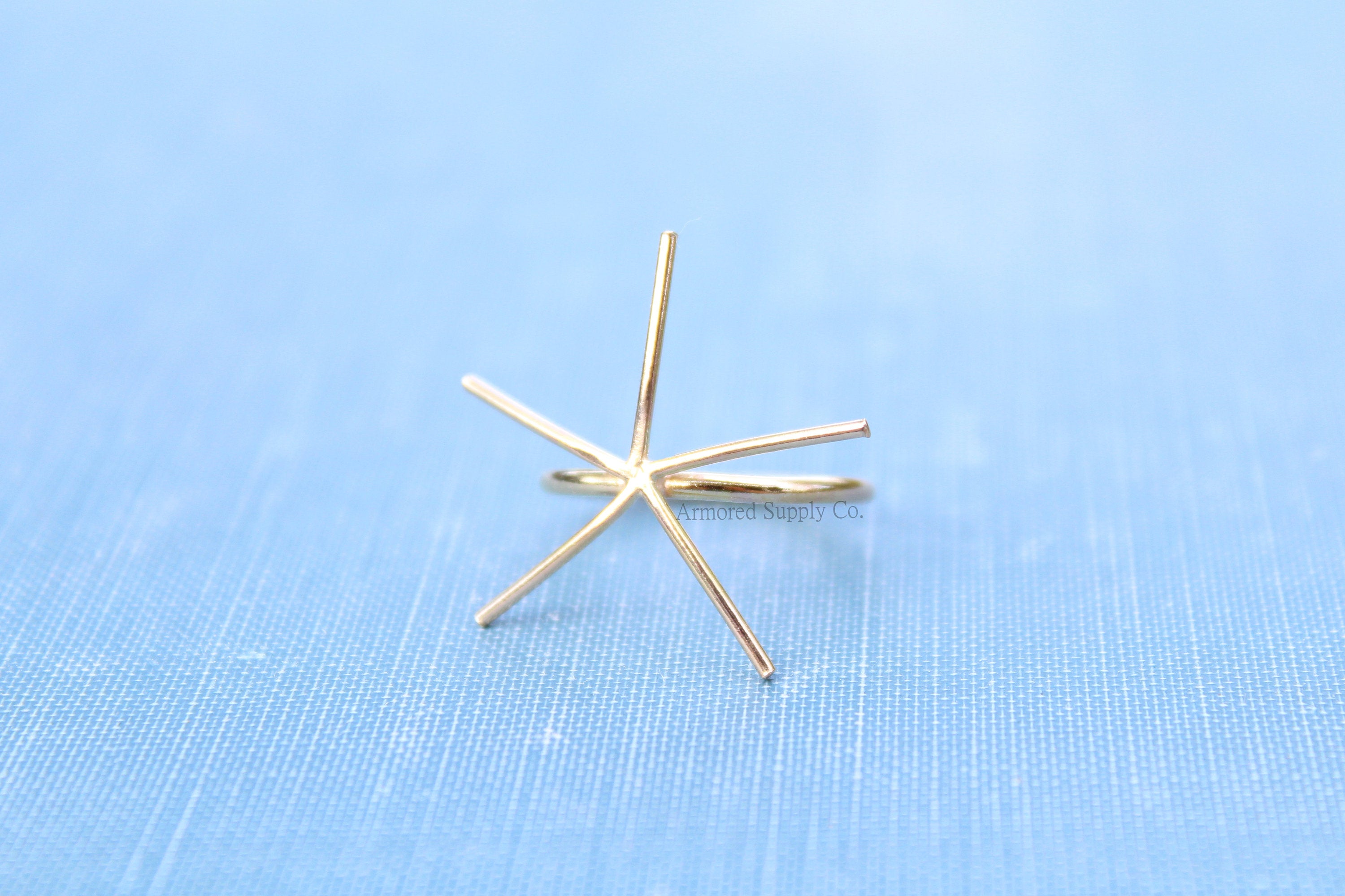 Gold 5 Prong Claw Ring, Raw Stone Ring, Claw Prong Ring Blank, Wholesale Ring, Gold Band Ring, DIY Jewelry, Rose Gold Blank, Jewelry Supply