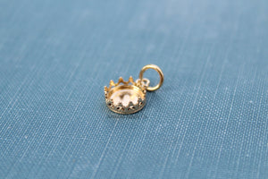 Gold Filled Crown Bezel Pendant Blank, Gold Setting, Mounting, Wholesale Blanks, DIY Gold Pendant, Gold Pendant Blanks, Jewelry Supplies