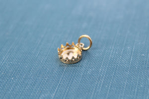 Gold Filled Crown Bezel Pendant Blank, Gold Setting, Mounting, Wholesale Blanks, DIY Gold Pendant, Gold Pendant Blanks, Jewelry Supplies
