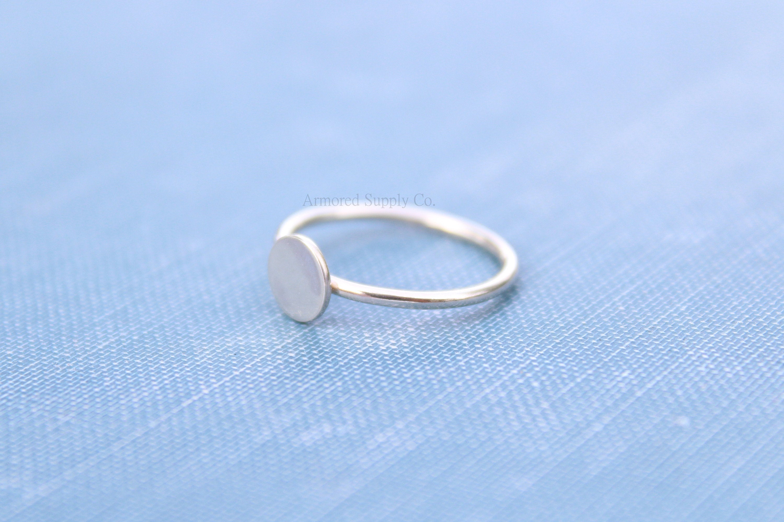 Silver Disc Pad Ring Blank, Round Cabochon, Resin Glue Pad Breast Milk, DIY jewelry supplies, build your ring, wholesale jewelry, diy ring