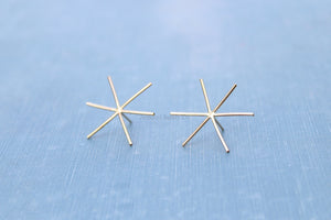Gold Claw Prong Raw Stone Stud Earring Blanks, 6 Prong Setting, Wholesale Blanks, Gold Raw Stones, DIY Jewelry, Blanks, Jewelry Supplies