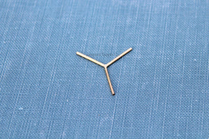 Gold 3 Prong Claw Only Blank Raw Stone Setting, Raw Stone Blank, Wholesale Blanks, Pendant, DIY Jewelry, Silver Blanks, Jewelry Supplies