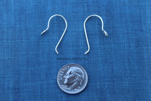 French Ear Wires Front Facing Loop, Silver or Gold Earrings, Earring Disc, Wholesale Blanks, Disk Earrings, DIY Jewelry, Jewelry Supplies