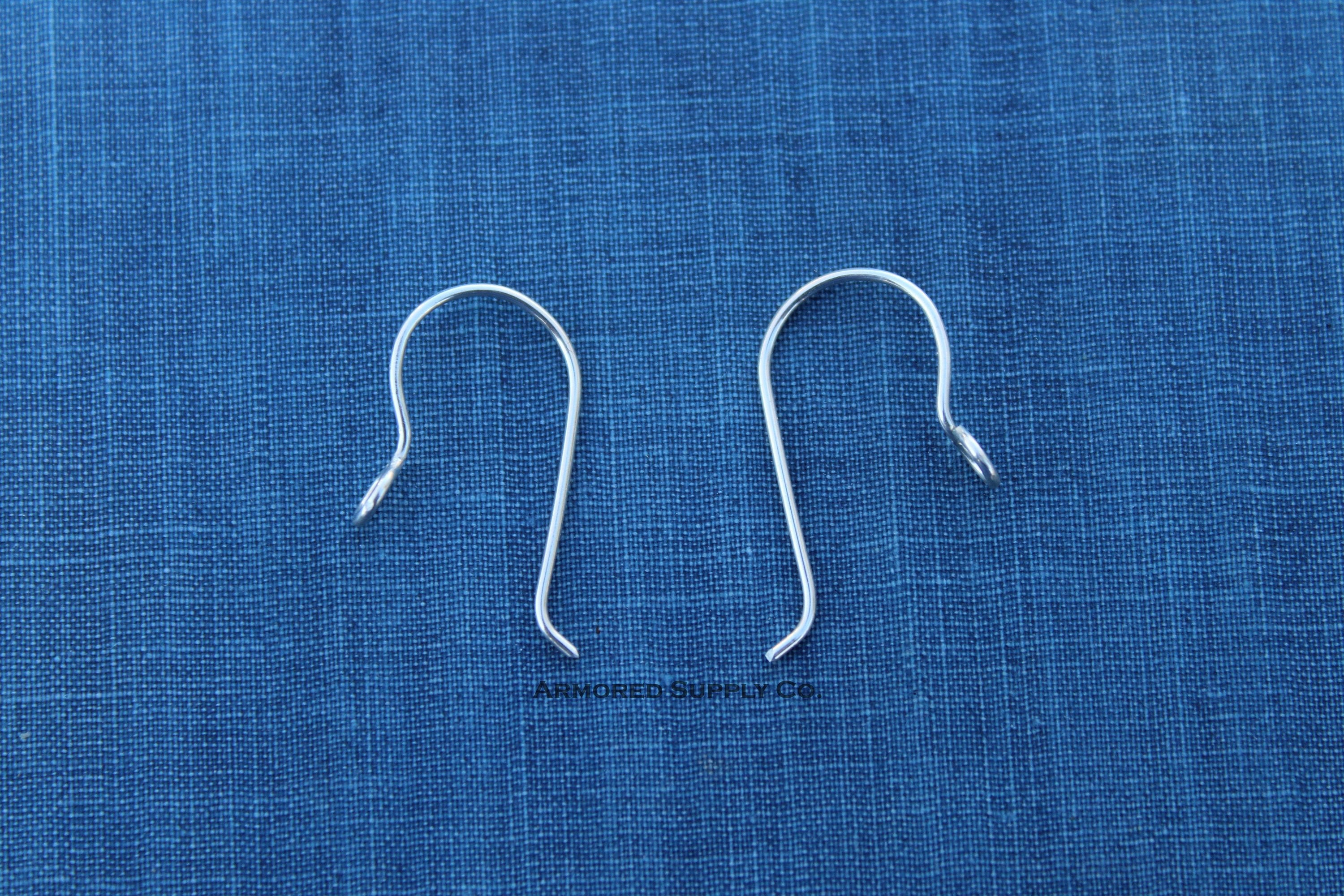 French Ear Wires Front Facing Loop, Silver or Gold Earrings, Earring Disc, Wholesale Blanks, Disk Earrings, DIY Jewelry, Jewelry Supplies