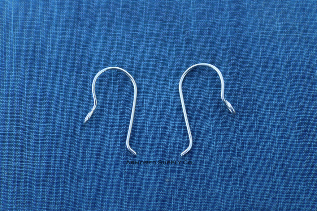 French Ear Wires Front Facing Loop, Silver or Gold Earrings, Earring Disc, Wholesale Blanks, Disk Earrings, DIY Jewelry, Jewelry Supplies