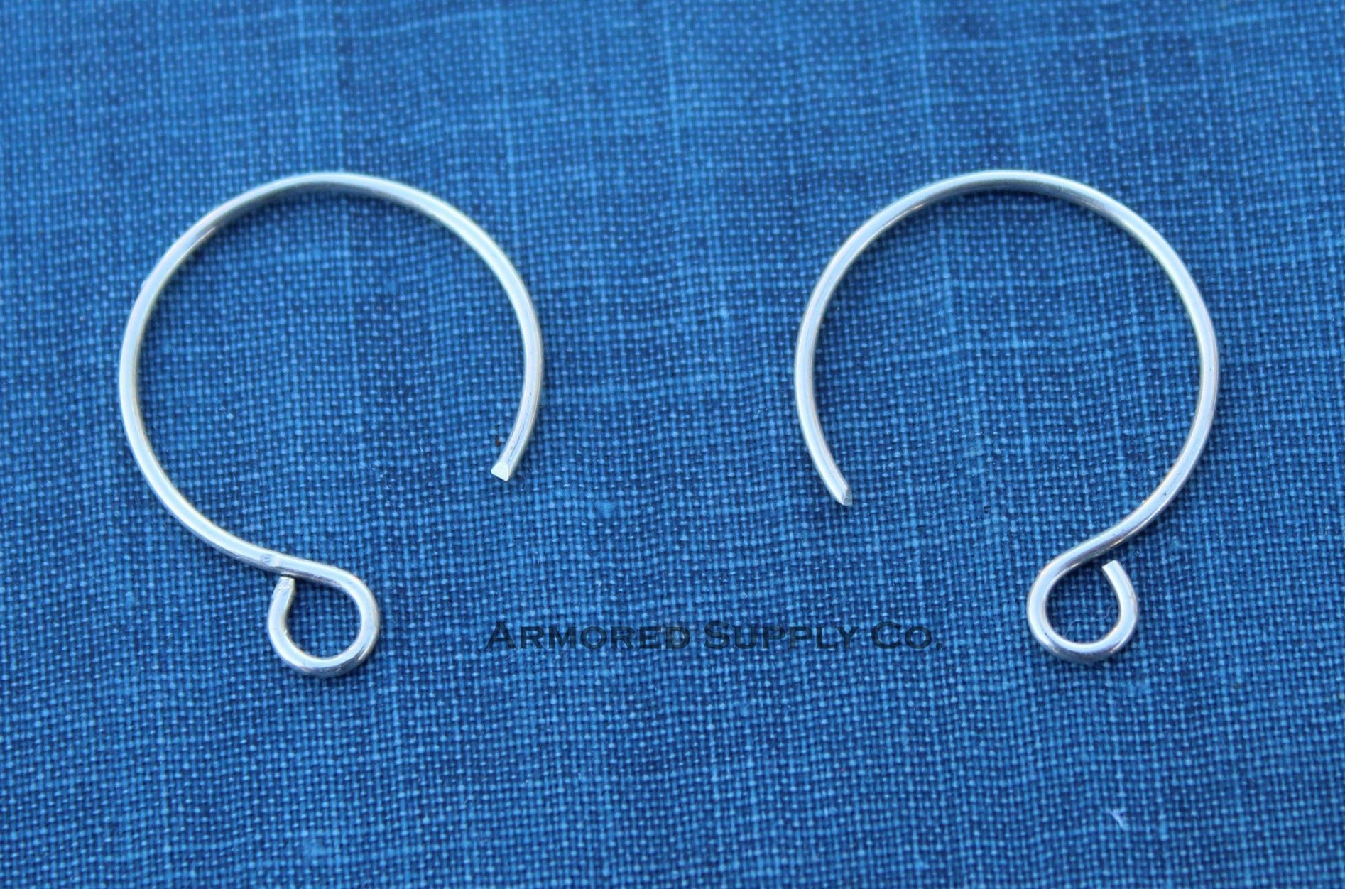 Round Ear Wires Front Facing Loop - Choose Silver or Gold Earrings