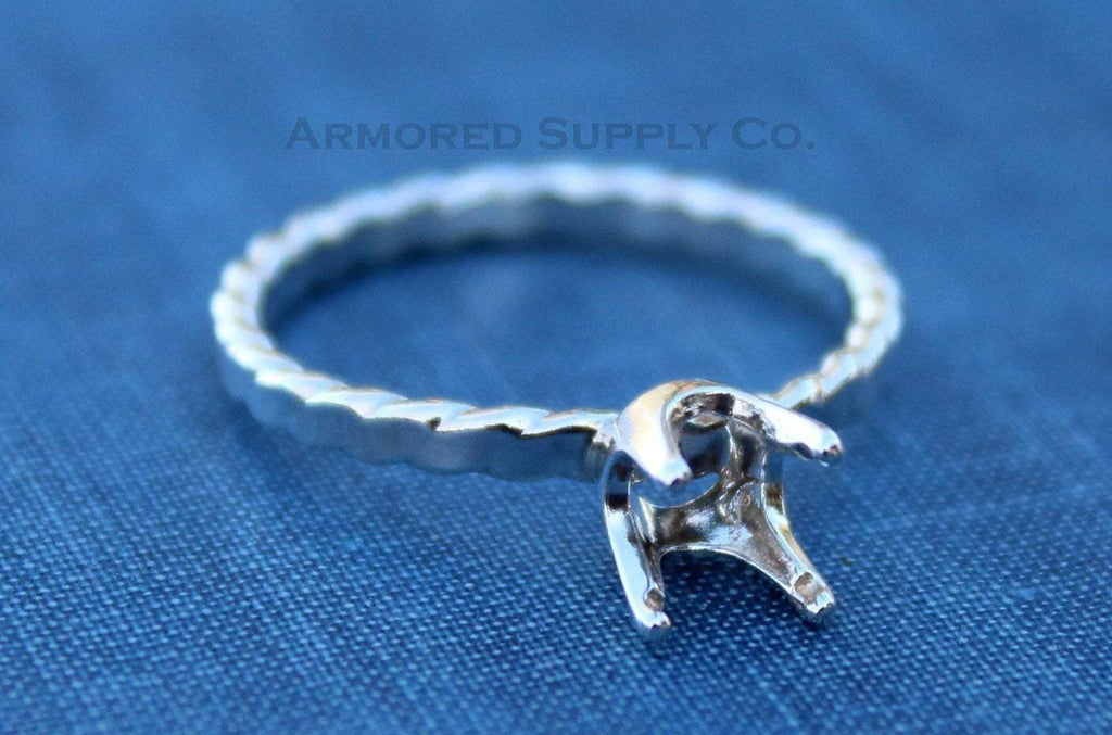 10mm Faceted Bezel Scalloped Ring blank, Faceted Stone Ring, Setting Ring, DIY jewelry supplies, build your ring, wholesale jewelry, diy