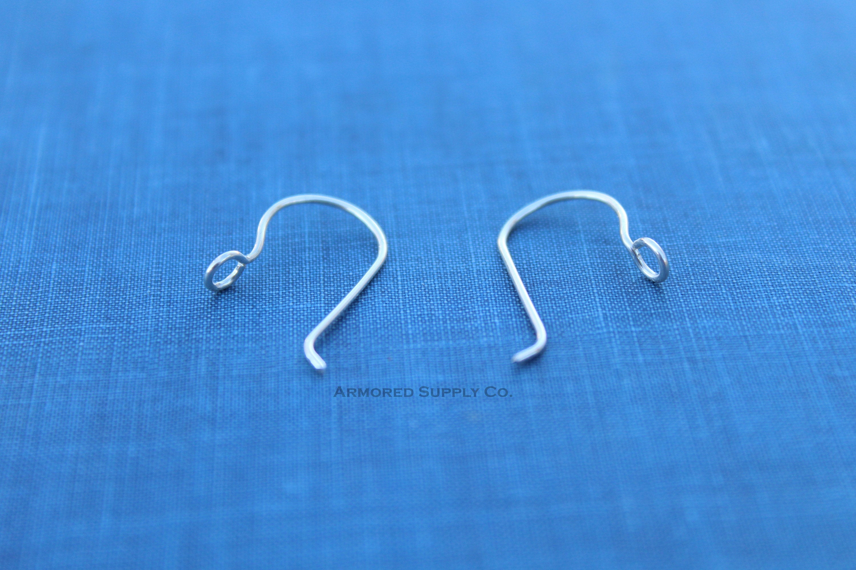 French Ear Wires Front Facing Loop, Silver or Gold Earrings, Earring Disc, Wholesale Blanks, Disk Earrings, DIY Jewelry, Jewelry Supplies