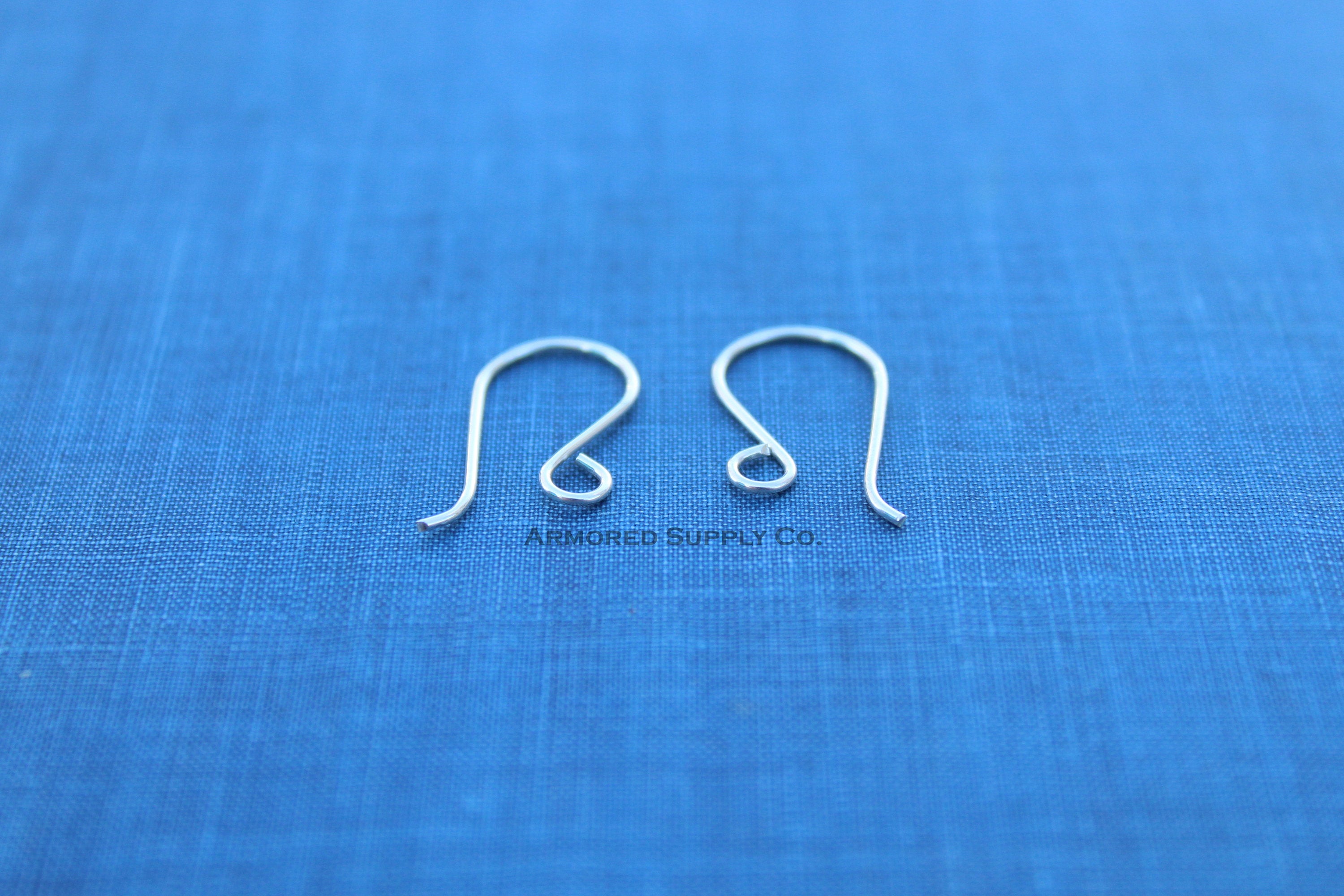 French Ear Wires Side Facing Loop, Silver or Gold Earrings, Earring Disc, Wholesale Blanks, Disk Earrings, DIY Jewelry, Jewelry Supplies