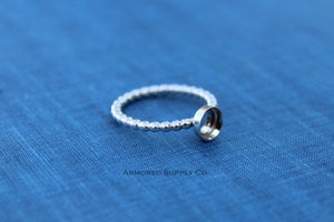 Silver Beaded Bezel Cup Ring blank, Round Cabochon, Cab Resin Pad Breast Milk, DIY jewelry supplies, build your ring, wholesale jewelry