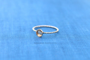 Gold Filled Rope 4mm Bezel Cup Ring blank, Round Cabochon, Cab Breast Milk, DIY jewelry supplies, build your ring, wholesale jewelry, diy