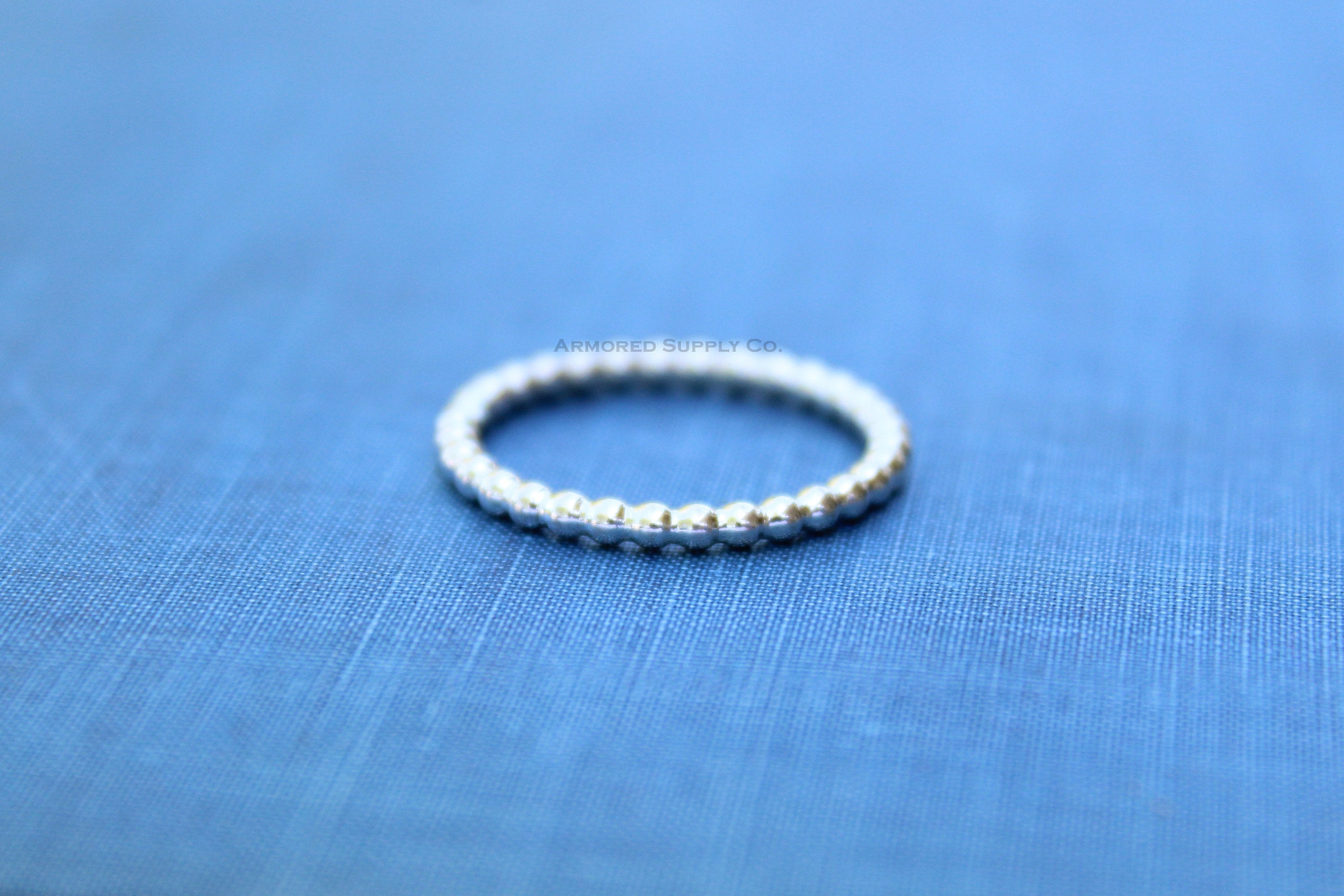 Beaded Stacking Ring, Sterling Silver Stacker Ring, Wholesale Ring, Blank Band Ring, Silver Ring, Design Your Ring, DIY Jewelry, Gold
