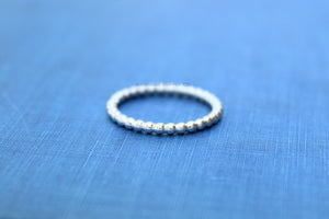 Beaded Stacking Ring, Sterling Silver Stacker Ring, Wholesale Ring, Blank Band Ring, Silver Ring, Design Your Ring, DIY Jewelry, Gold