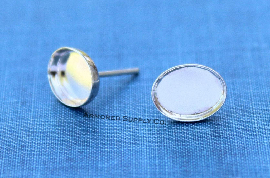 14x10mm Stud Earring Blanks, Blank Stud Settings, Wholesale Blanks, Silver Earrings, Earrings, DIY Jewelry, Silver Blanks, Jewelry Supplies