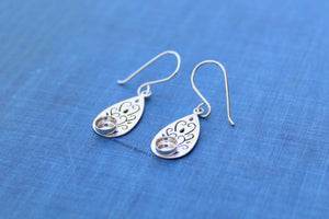 Silver Filigree Bezel Cup French Wire Earring Blanks, Cabochon Setting, Wholesale Blanks, Raw Stones, DIY Jewelry, Blanks, Jewelry Supplies