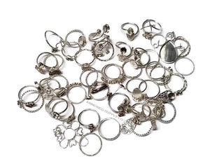 MYSTERY GRAB BAG, Silver Ring Setting, Bezel Ring, Jewelry Setting, Bezel Ring, Claw Setting, Claw Ring, Claw Pendant, Oval Bezel Settings