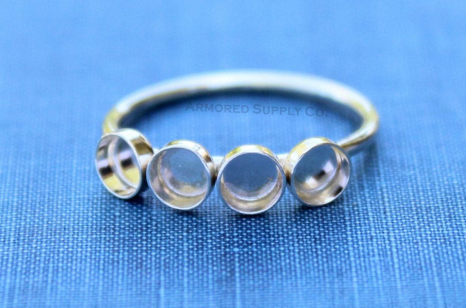 Four Bezel Cup Ring Blank, Round Cabochon, Resin Glue Pad Breast Milk, DIY jewelry supplies, build your ring, wholesale jewelry, diy ring