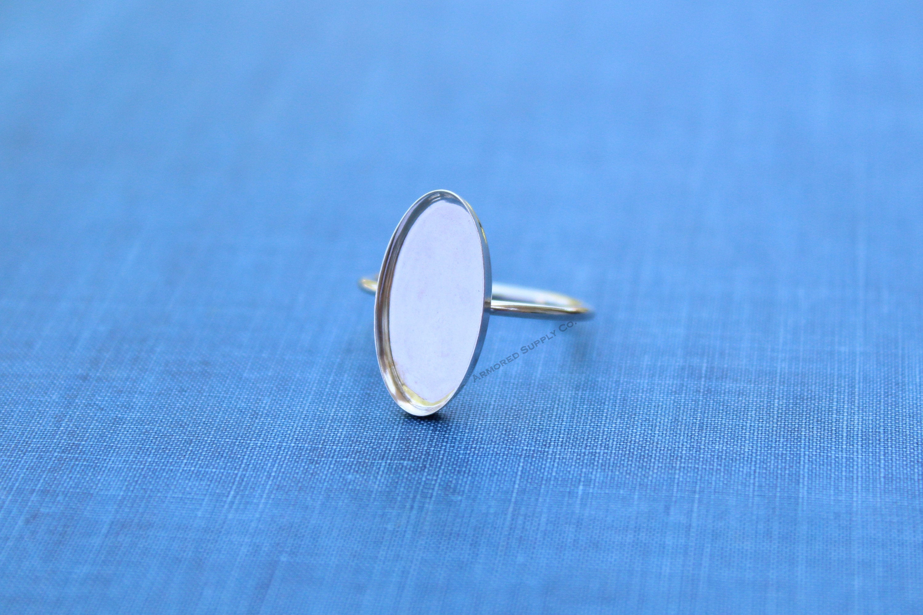 20x7mm Oval Bezel Cup Ring blank, Oval Cabochon, Cab Resin, Breast Milk, DIY jewelry supplies, build your ring, wholesale jewelry, diy ring
