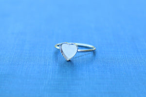 Silver 8mm 10mm 12mm Serrated Heart Bezel Cup Ring blank, Heart Cabochon, Pad Breast Milk, jewelry supplies, build ring, wholesale jewelry